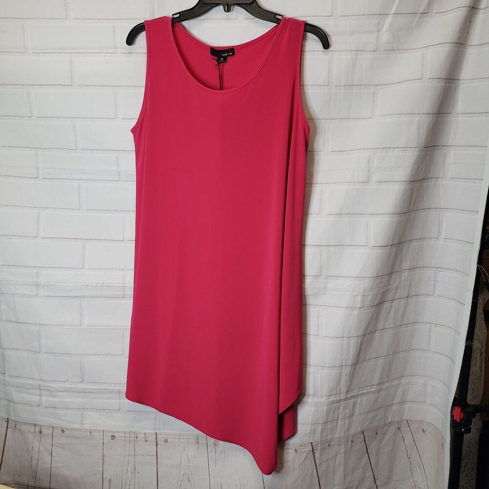 Sun Kim Sleeveless Pink Asymmetrical Scoop-Neck Dress New Size M Easy Casual - Picture 2 of 9